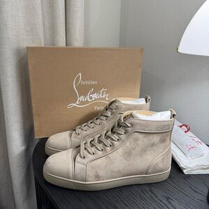 Christian Louboutin Rantulow Orlato High-Top Suede Tan 45